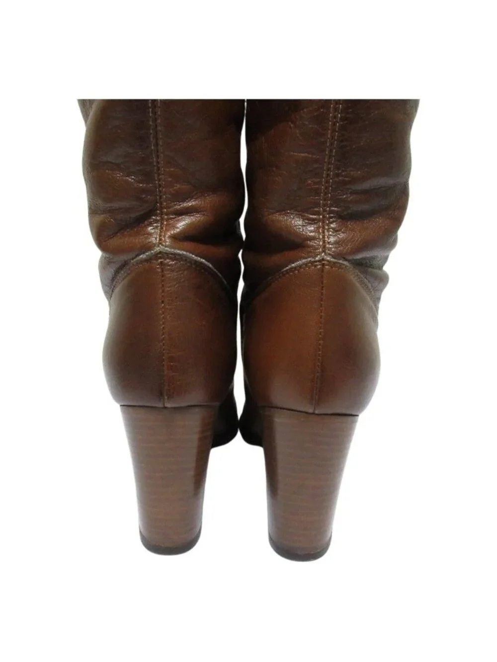 Chanel CC Logo Leather Long Boots 36 Brown